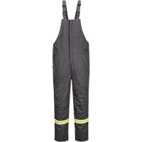 Bizflame&reg; 88/12 Insulated Bib Pants, Cotton/Nylon, Small, Grey Ottawa Fastener Supply