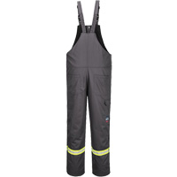 Bizflame&reg; 88/12 Insulated Bib Pants, Cotton/Nylon, Small, Grey Ottawa Fastener Supply