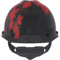 Casque sp&eacute;cialis&eacute; V-Gard, Suspension Rochet, Noir/Rouge Ottawa Fastener Supply
