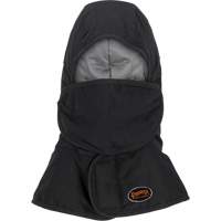 Pioneer 765A Flame-Resistant Quilted Hard Hat Liner with Long Neck & Detachable Mouthpiece, Black/Grey, Cotton/FR-Tech&reg;/Modacrylic/Nylon Ottawa Fastener Supply