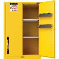 Utili-Guard+ Flammable Safety Cabinet, 45 gal., 2 Door, 43" W x 65" H x 22" D Ottawa Fastener Supply