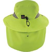 Chill-Its 8934 Ranger Hat with Neck Shade, Small/Medium, Hi-Vis Lime Ottawa Fastener Supply