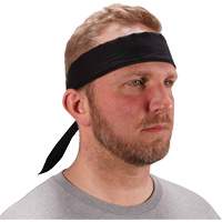 Chill-Its 6702 Cooling Headband with Embedded Polymers & Tie Closure, Black Ottawa Fastener Supply