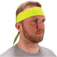 Chill-Its 6702 Cooling Headband with Embedded Polymers & Tie Closure, High Visibilty Lime-Yellow Ottawa Fastener Supply