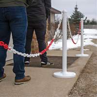 Chaîne de barri&egrave;re en plastique &agrave; deux couleurs, Vert/Blanc Ottawa Fastener Supply