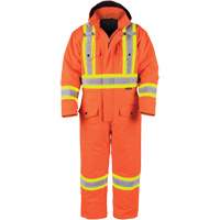 High-Visibility Lined Canvas Overalls, Small, High Visibility Orange Ottawa Fastener Supply