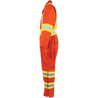 High-Visibility Unlined Coveralls, Small, High Visibility Orange Ottawa Fastener Supply