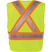 High-Visibility 5-Point Tear Away Vest, High Visibility Orange, Medium/Small, Polyester Ottawa Fastener Supply