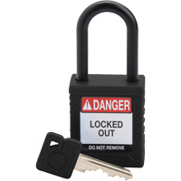 Velocity Safety Lockout Padlock, Safety Padlock, Keyed Different, Nylon, 1-1/2" Width Ottawa Fastener Supply