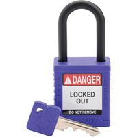 Velocity Safety Lockout Padlock, Safety Padlock, Keyed Different, Nylon, 1-1/2" Width Ottawa Fastener Supply