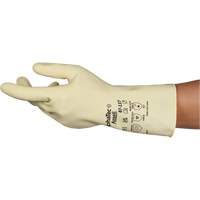 AlphaTec&reg; 87-137 Lightweight Natural Gloves, Size 7, 11.8" L, Rubber Latex, 16-mil Ottawa Fastener Supply