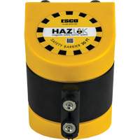 Syst&egrave;me de barri&egrave;re de s&eacute;curit&eacute; HAZLOK, Plastique, Fixation magn&eacute;tique, 30', Ruban Noir et jaune Ottawa Fastener Supply