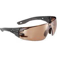 Lunettes de s&eacute;curit&eacute; RUSH+ 2.0 avec monture noire et grise, M/G, Lentille Bronze, Antibu&eacute;e/Anti-&eacute;gratignures, ANSI Z87+ Ottawa Fastener Supply