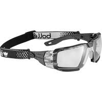 Lunettes de s&eacute;curit&eacute; RUSH+ 2.0 XP avec monture noire et grise, M/G, Lentille Transparent, Antibu&eacute;e/Anti-&eacute;gratignures, ANSI Z87+ Ottawa Fastener Supply