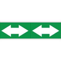 Dual Direction Arrow Pipe Markers, Self-Adhesive, 2-1/4" H x 7" W, White on Green SI729 | Ottawa Fastener Supply
