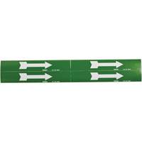 Arrow Pipe Markers, Self-Adhesive, 1-1/8" H x 7" W, White on Green SI733 | Ottawa Fastener Supply
