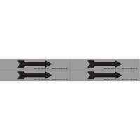 Arrow Pipe Marker, Self-Adhesive, 1-1/8" H x 7" W, Black on Aluminum SI736 | Ottawa Fastener Supply