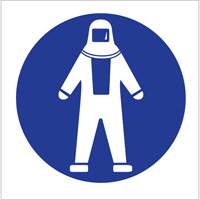 Right to Know Pictogram Labels - Full Protection Suit, Vinyl, Sheet, 1-1/4" L x 1-1/2" W Ottawa Fastener Supply