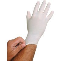 Gants jetables BioTek QRP, Grand, Latex, 6 mils, Sans poudre, Blanc Ottawa Fastener Supply