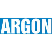 "Argon" Pipe Markers, Self-Adhesive, 2-1/2" H x 12" W, White on Blue SQ430 | Ottawa Fastener Supply
