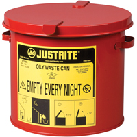 Oily Waste Cans, FM Approved/UL Listed, 2 US gal., Red Ottawa Fastener Supply