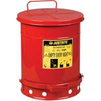 Oily Waste Cans, FM Approved/UL Listed, 10 US gal., Red SR358 | Ottawa Fastener Supply