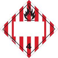 Flammable Solids TDG Placard, Adhesive Vinyl Ottawa Fastener Supply