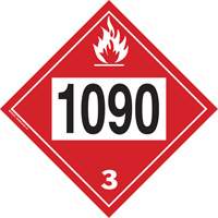 1090 Acetone Flammable Liquid TDG Placard, Plastic SS824 | Ottawa Fastener Supply