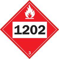 1202 Fuel Oil Flammable Liquid TDG Placard, Adhesive Vinyl SS825 | Ottawa Fastener Supply