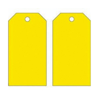 Blank Accident Prevention Tags, Metal, 3" W x 5-3/4" H Ottawa Fastener Supply