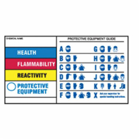 Protective Equipment Labels, Polyester, Sheet, 5" L x 3" W SY712 | Ottawa Fastener Supply