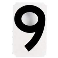 Étiquettes de lettres et chiffres gothiques individuels Quick-Align<sup>MD</sup>, 9, 4" h, Noir SZ987 | Ottawa Fastener Supply