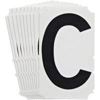 Quick-Align<sup>®</sup> Individual Gothic Number and Letter Labels, C, 4" H, Black SZ991 | Ottawa Fastener Supply