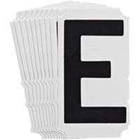 Quick-Align&reg; Individual Gothic Number and Letter Labels, E, 4" H, Black Ottawa Fastener Supply