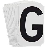 Quick-Align<sup>®</sup> Individual Gothic Number and Letter Labels, G, 4" H, Black SZ995 | Ottawa Fastener Supply