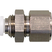 Raccord de cloison femelle filet&eacute;e Topfit, 1/4" dia., Polym&egrave;re Ottawa Fastener Supply