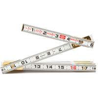 R&egrave;gle de maçon Red End, 6' lo, Bois, Graduations de 1/16" Ottawa Fastener Supply