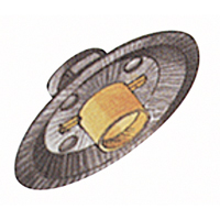 Meule rapide A24N, 6" x 1/4", Arbre 7/8", Oxyde d'aluminium, Type 27 Ottawa Fastener Supply