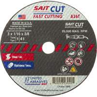 Cut-Off WHEEL (A36T), 13" x 1/16", 1/4" Arbor, Type 27, Aluminum Oxide, 25000 RPM Ottawa Fastener Supply