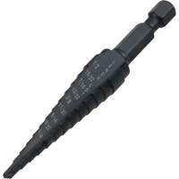 #1 Step Drill Bit, 1/8" - 1/2" , 1-3/2" Increments, High Speed Steel Ottawa Fastener Supply