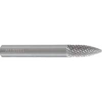 AllSteel Tapered Shape Carbide Burr, SG-5, 1/2" Dia., 1/4" Shank, 1" Depth of Cut Ottawa Fastener Supply