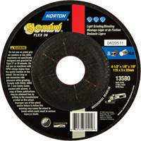 Gemini<sup>®</sup> Flexible Mini Disc Depressed Centre Wheel, 4-1/2" x 1/8", 7/8" arbor, Aluminum Oxide, Type 27 TCT465 | Ottawa Fastener Supply