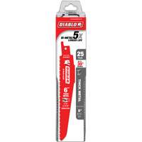 Lame de scie alternative pour la d&eacute;molition et les m&eacute;taux &eacute;pais, Bim&eacute;tal, 8-10 Dents par pouce, 6" lo Ottawa Fastener Supply