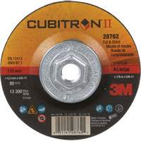 Cubitron II Quick Change Cut & Grind Wheel, 4-1/2" x 1/8", 5/8"-11 Arbor, Type 27, Ceramic Ottawa Fastener Supply