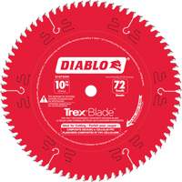 Trex&reg; Blade Cutting Saw Blade, 10", 72 Teeth, Plastic/Composite Decking Use Ottawa Fastener Supply