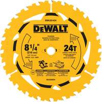 Ripping Circular Saw Blade, 8-1/4", 40 Teeth, Wood Use Ottawa Fastener Supply