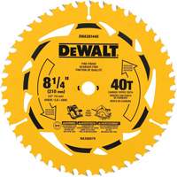 Cross Cutting Circular Saw Blade, 8-1/4", 40 Teeth, Wood Use Ottawa Fastener Supply