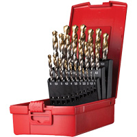 Jobber Length Drill Bit Set, 25 Pieces, High Speed Steel Ottawa Fastener Supply