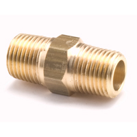 Hex Pipe Nipples, Brass, 1/8", Standard Ottawa Fastener Supply