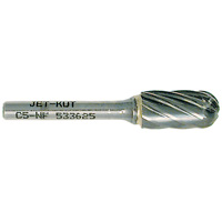 C5-NF JET-KUT&reg; Ball Nose Shape Bur for Aluminum/Non-ferrous Materials, 1/2" Dia. Ottawa Fastener Supply